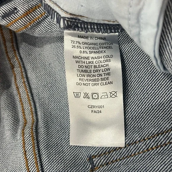 Quince Comfort Stretch Barrel Jeans Blue Organic High Rise Women's 31 32x28 - Picture 5 of 9